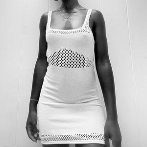 Zara Cream Crochet Mini Dress